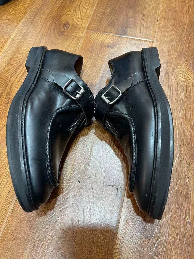 Vintage black leather slip-on shoes Size US 10 / EU 43 - 2 Thumbnail