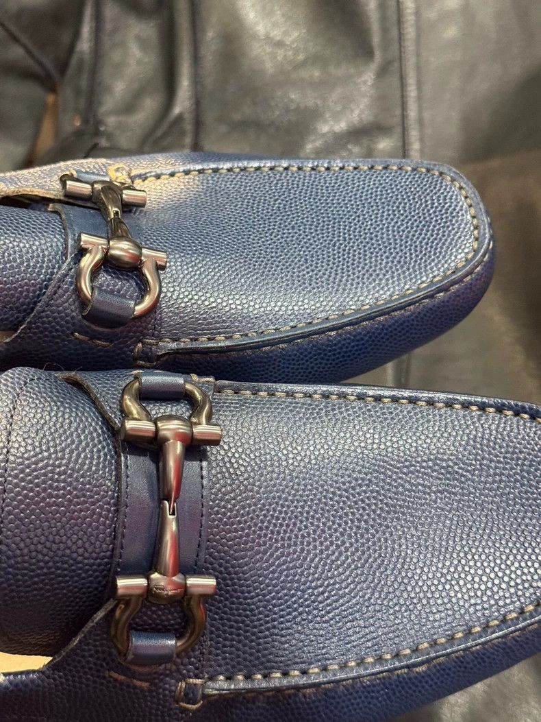 Salvatore Ferragamo ferragamo blue leather loafers Size US 14 / EU 47 - 2 Thumbnail