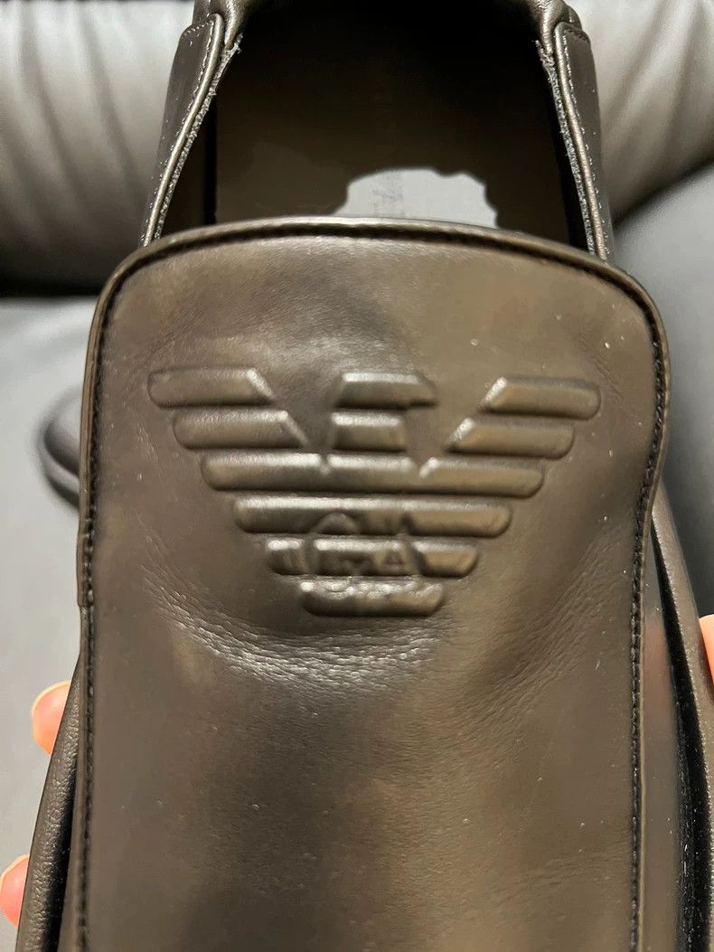 Emporio Armani emporio armani leather slip on shoes Size US 8 / EU 41 - 4 Thumbnail