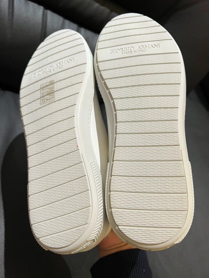 Emporio Armani Giorgio Armani white leather sneakers Size US 8 / EU 41 - 8 Thumbnail