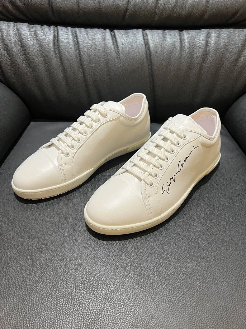 Emporio Armani Giorgio Armani white leather sneakers Size US 8 / EU 41 - 3 Thumbnail