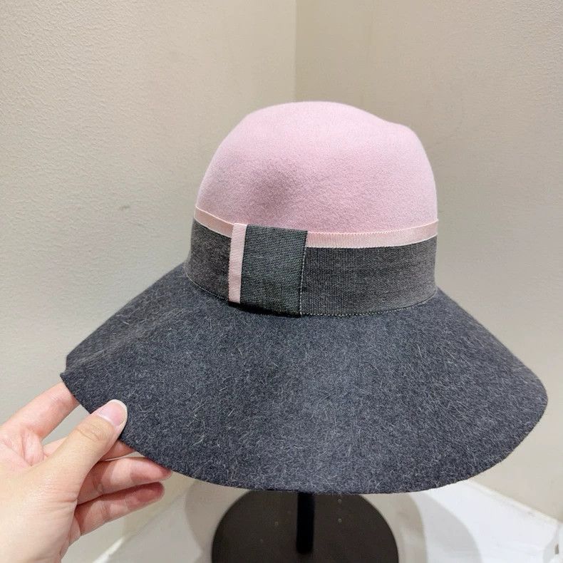 Maison Michel maison michel gray pink hat Size ONE SIZE - 3 Thumbnail