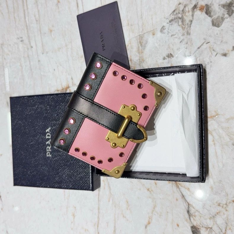 Prada prada new pink black wallet Size ONE SIZE - 6 Thumbnail