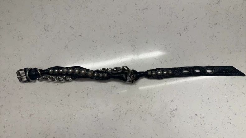 KMRii black leather belt with studs Size ONE SIZE - 5 Thumbnail