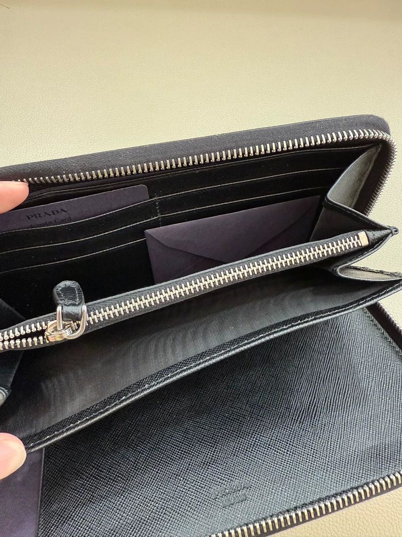 Prada prada crosshatch logo wallet Size ONE SIZE - 5 Thumbnail