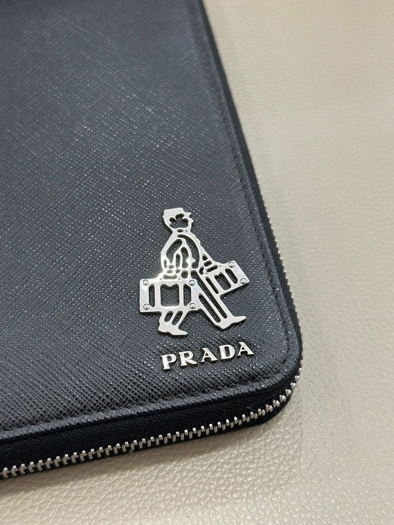 Prada prada cross grain long wallet Size ONE SIZE - 2 Thumbnail