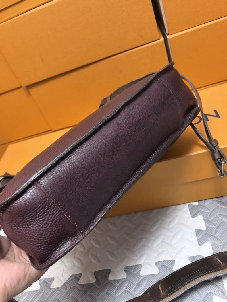 Vintage Bleu de Chauffe vintage leather messenger bag Size ONE SIZE - 7 Thumbnail