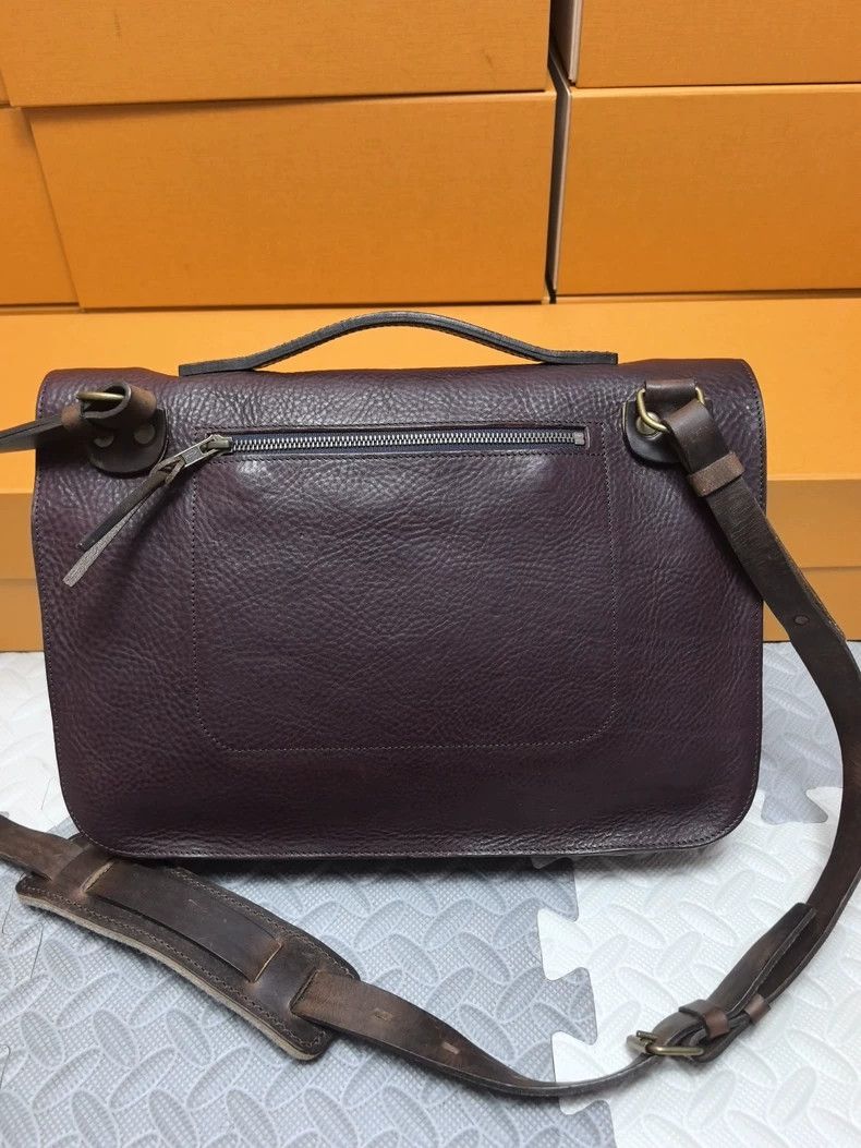 Vintage Bleu de Chauffe vintage leather messenger bag Size ONE SIZE - 2 Thumbnail
