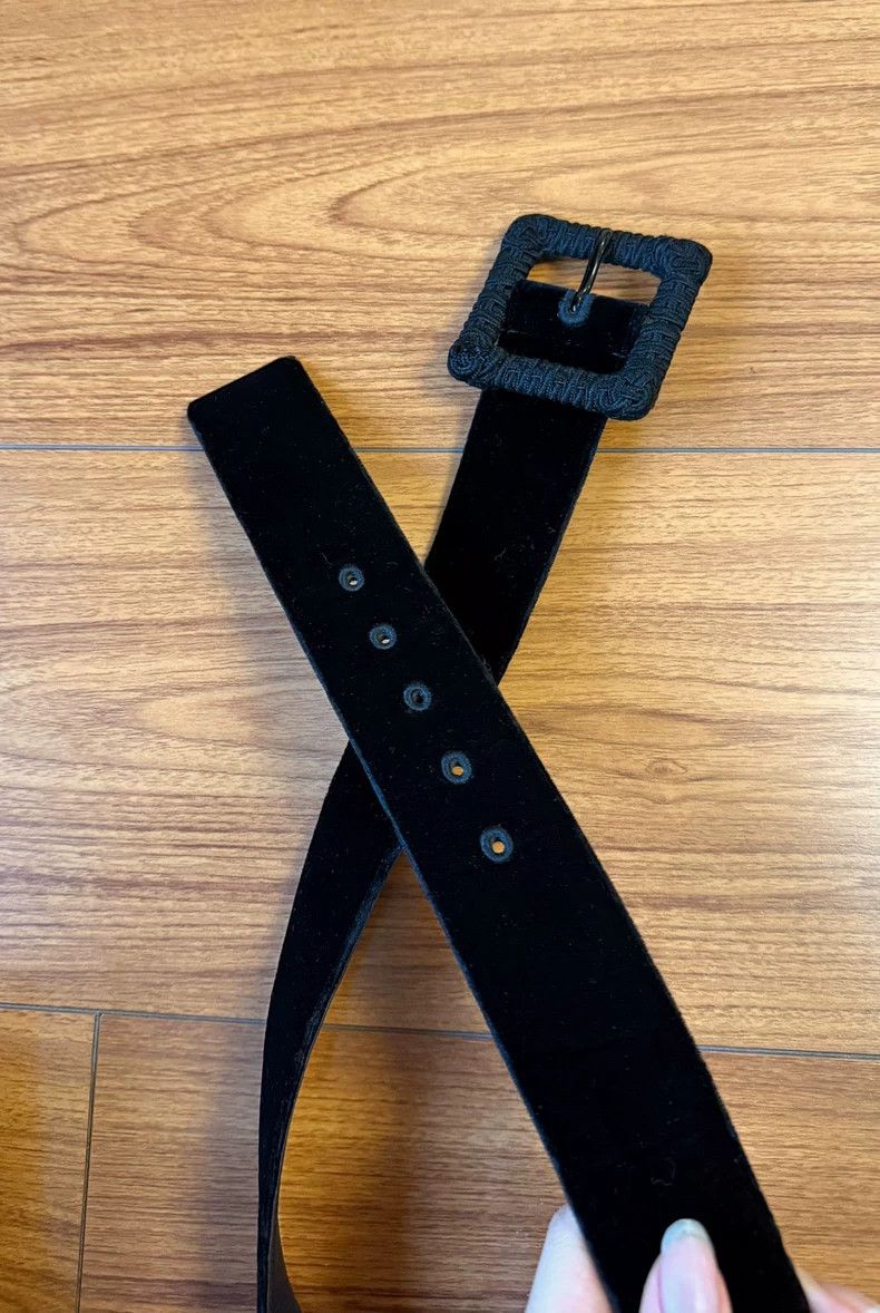 Saint Laurent Paris saint laurent black velvet belt Size ONE SIZE - 3 Thumbnail