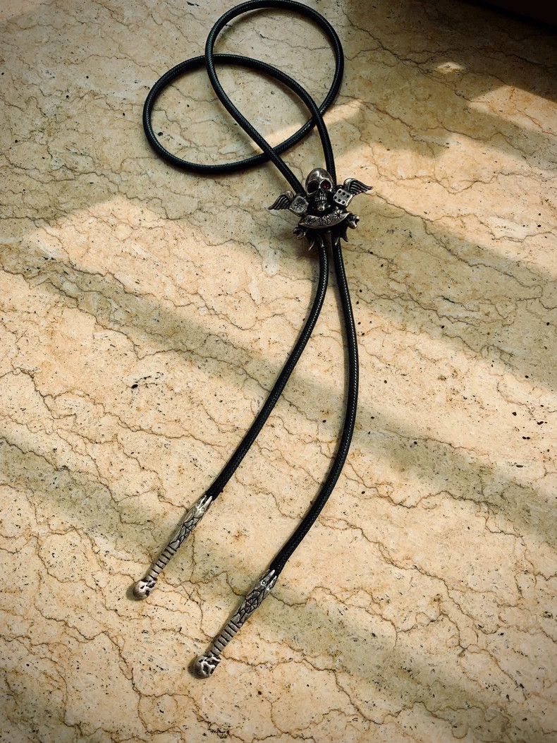 Vintage galcia silver skull bolo tie Size ONE SIZE - 2 Thumbnail