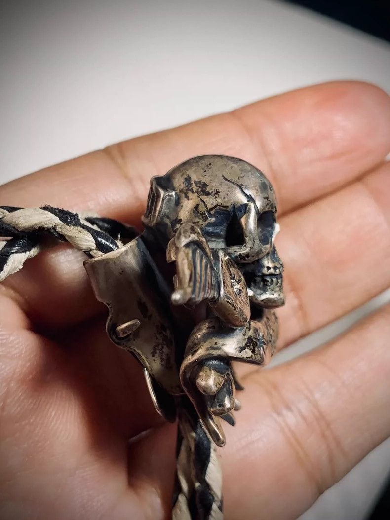 Vintage galcia silver skull bolo tie Size ONE SIZE - 8 Thumbnail