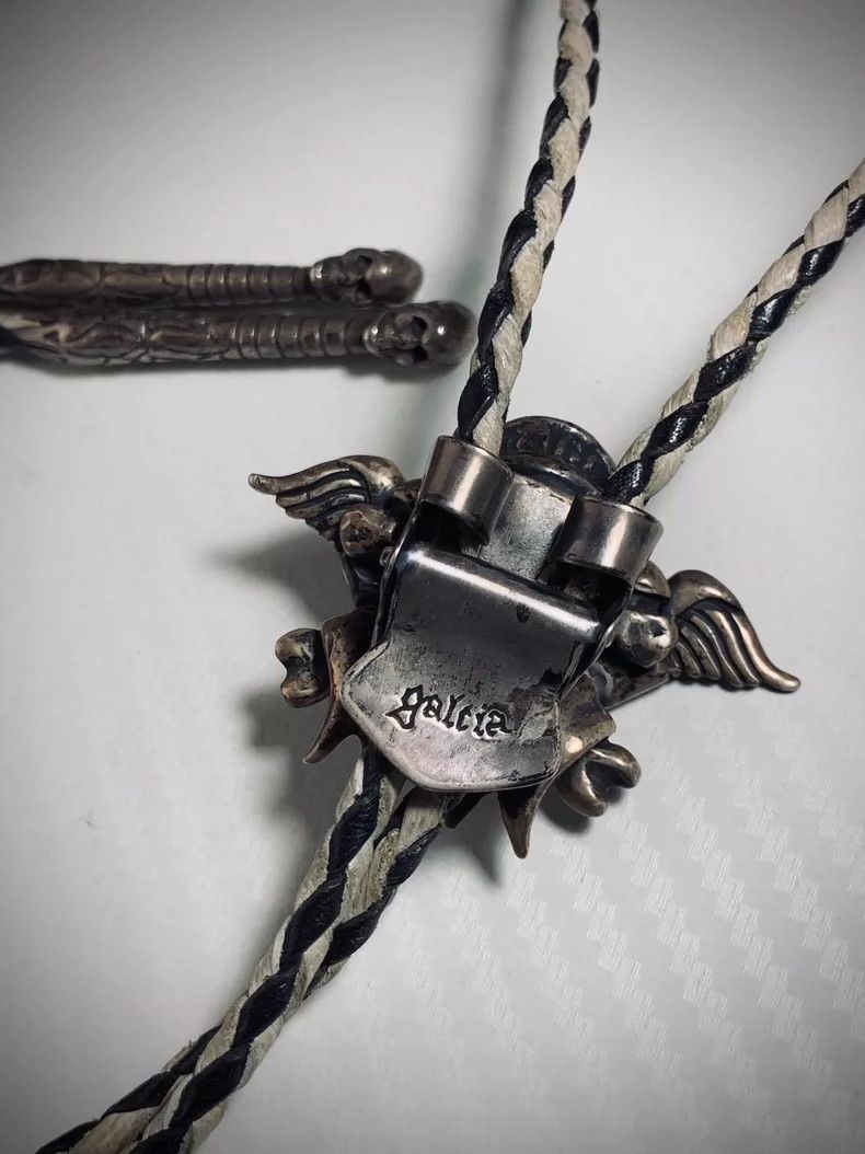Vintage galcia silver skull bolo tie Size ONE SIZE - 6 Thumbnail
