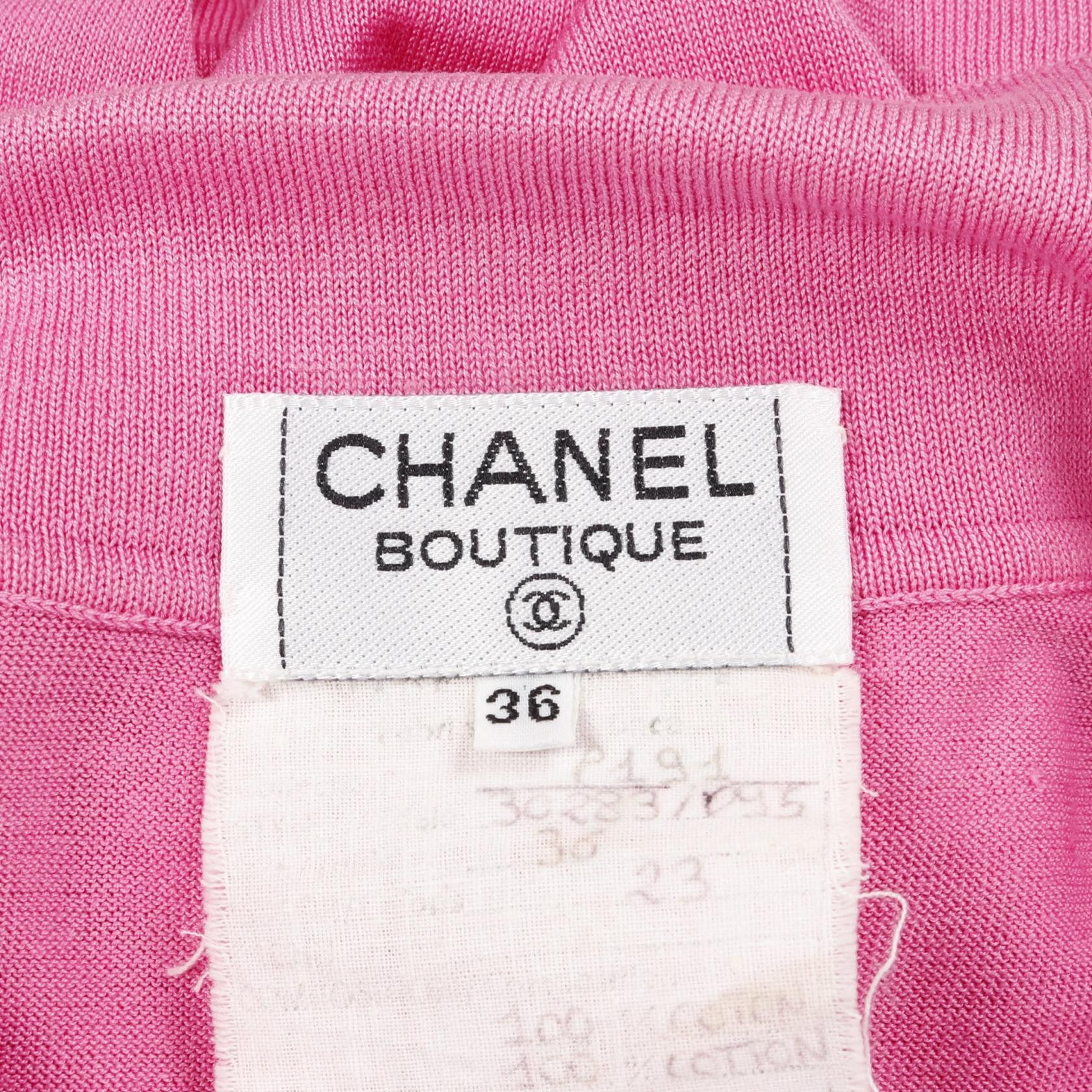 Chanel Chanel Chanel Coco Mark Button Cotton Knitwear Cotton Tops DUTY FREE for USA Size ONE SIZE - 3 Thumbnail