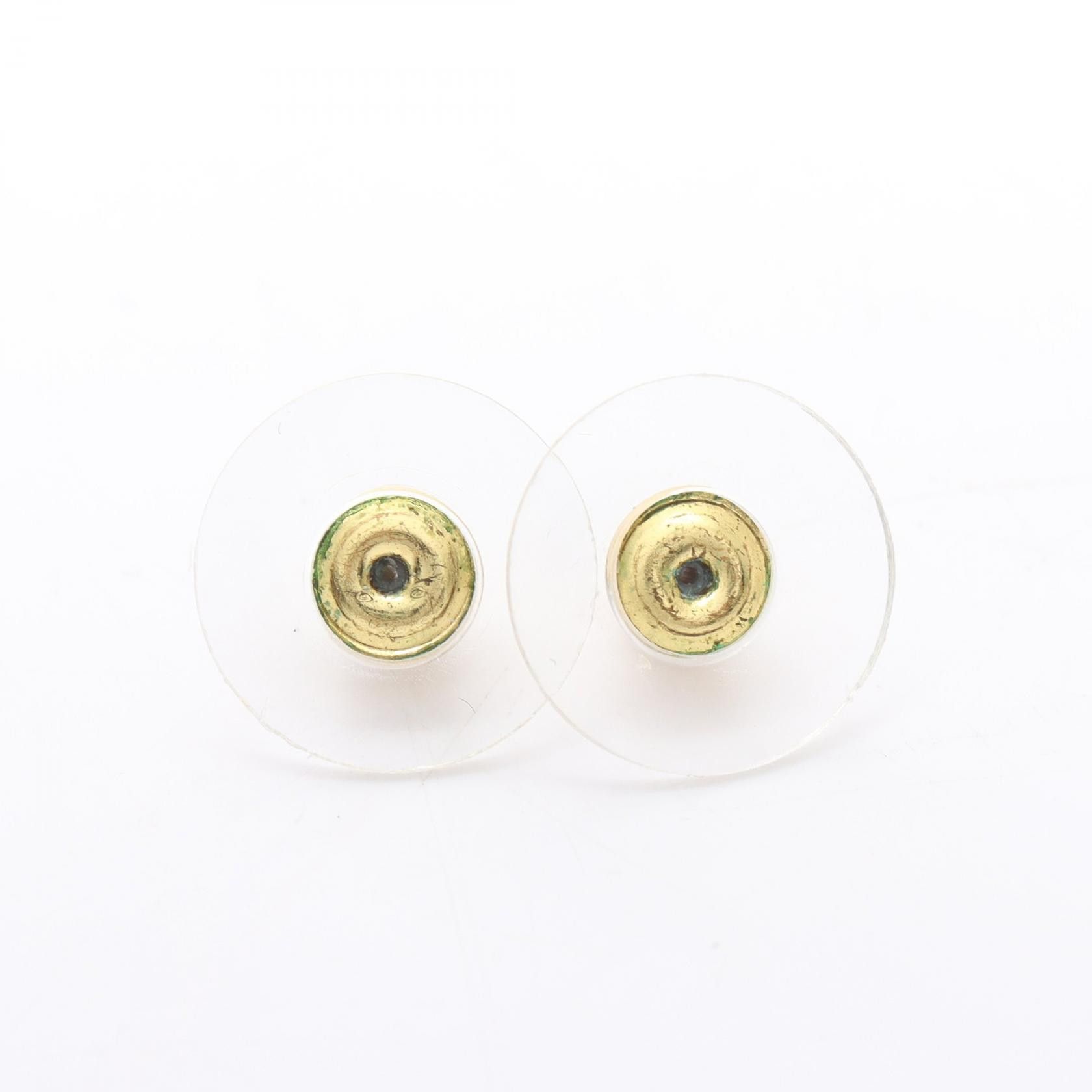 Chanel Chanel Chanel Coco Mark Leather Rhinestone Earrings Metal Earrings Size ONE SIZE - 7 Thumbnail