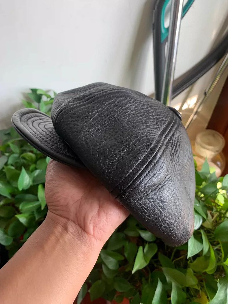 Vintage flat top newsboy cap in black Size ONE SIZE - 2 Thumbnail