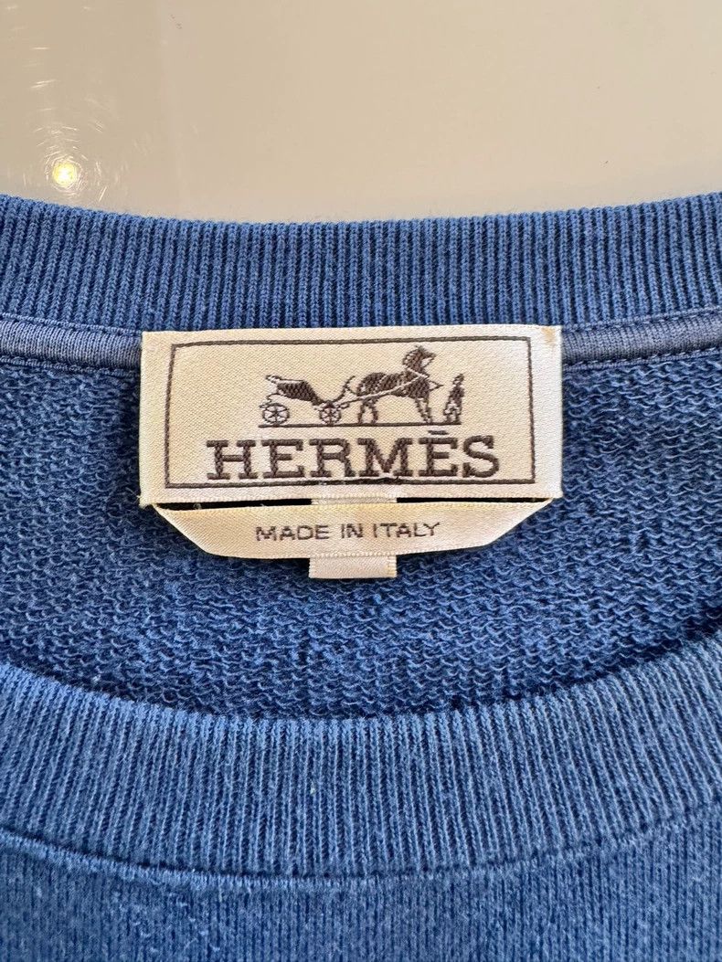 Hermes HERMES blue long-sleeve sweatshirt Size US M / EU 48-50 / 2 - 3 Thumbnail