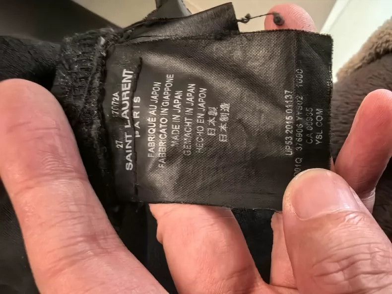 Saint Laurent Paris Saint Laurent 15SS Black Denim Pants Size US 27 - 2 Thumbnail
