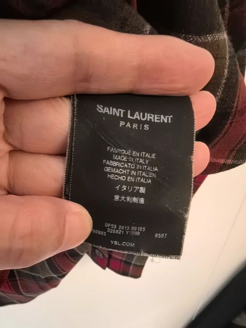 Saint Laurent Paris Saint Laurent red plaid oversize shirt Size US S / EU 44-46 / 1 - 4 Thumbnail