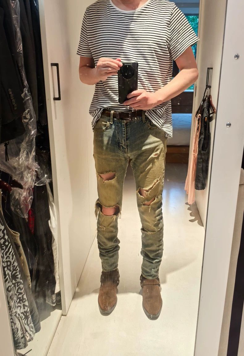 Saint Laurent Paris Saint Laurent distressed denim jeans Size US 27 - 3 Thumbnail