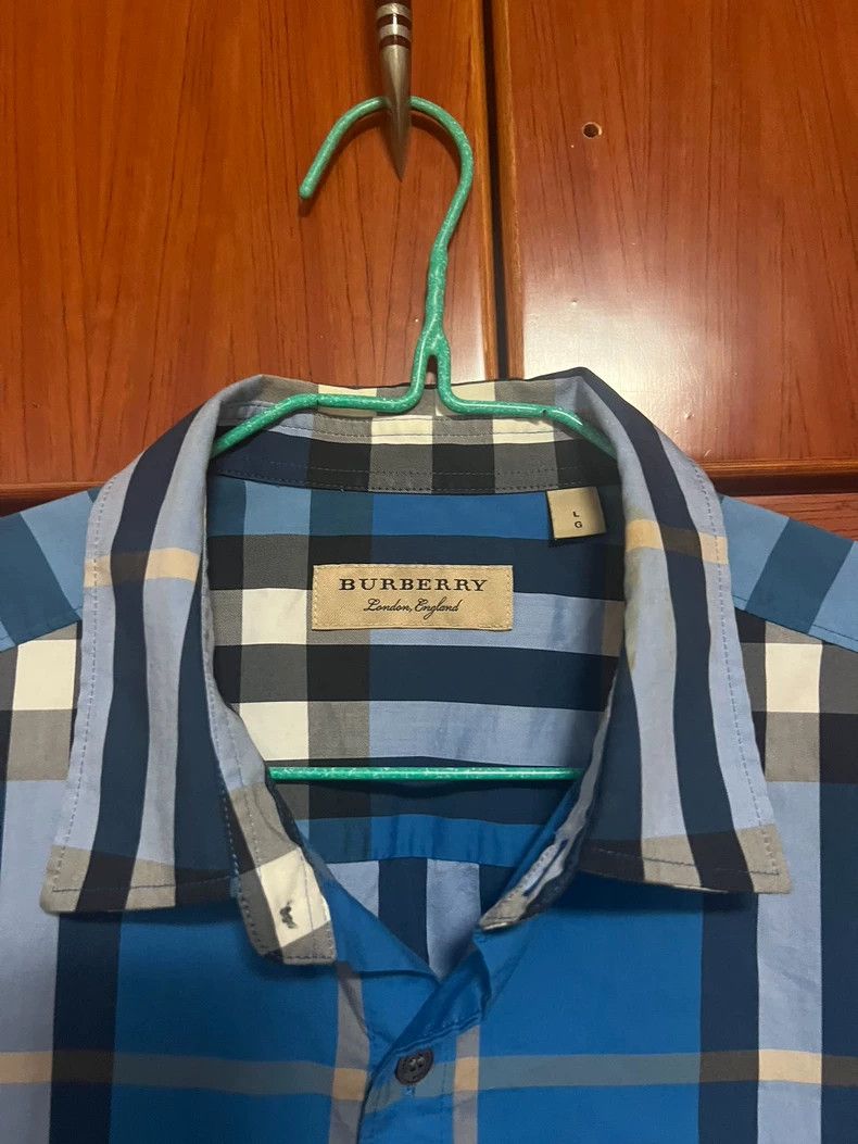 Burberry Burberry blue plaid long sleeve shirt Size US L / EU 52-54 / 3 - 2 Thumbnail