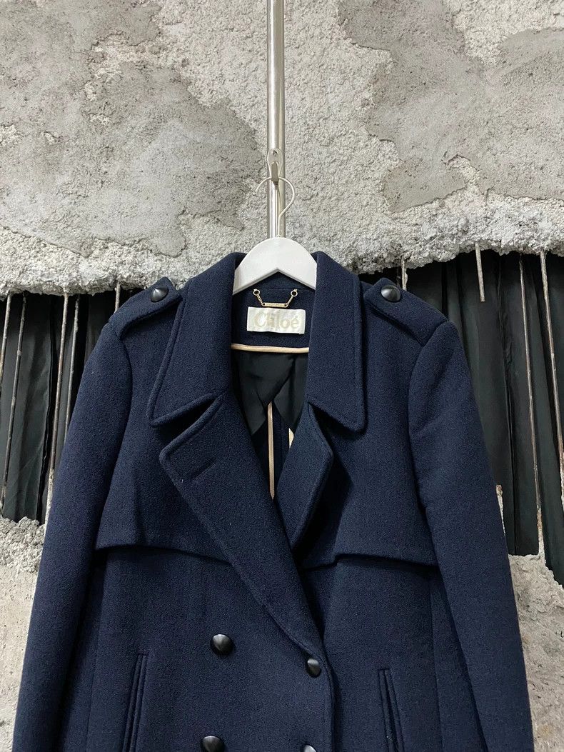 Chloe Chloe navy wool double-breasted coat Size US S / EU 44-46 / 1 - 3 Thumbnail