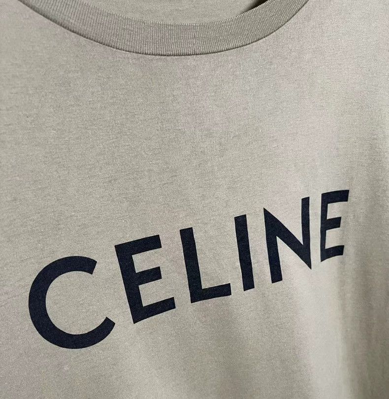 Celine Celine Olive Green Logo Short Sleeve Size US XXL / EU 58 / 5 - 2 Thumbnail