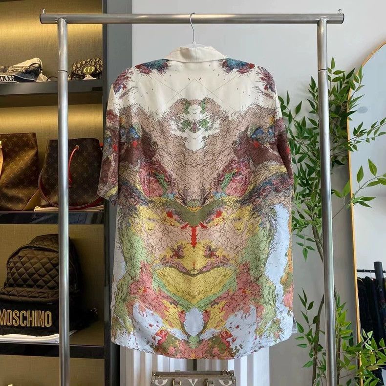 Burberry Burberry SS22 Map Print Silk Shirt Size US XXS / EU 40 - 2 Thumbnail