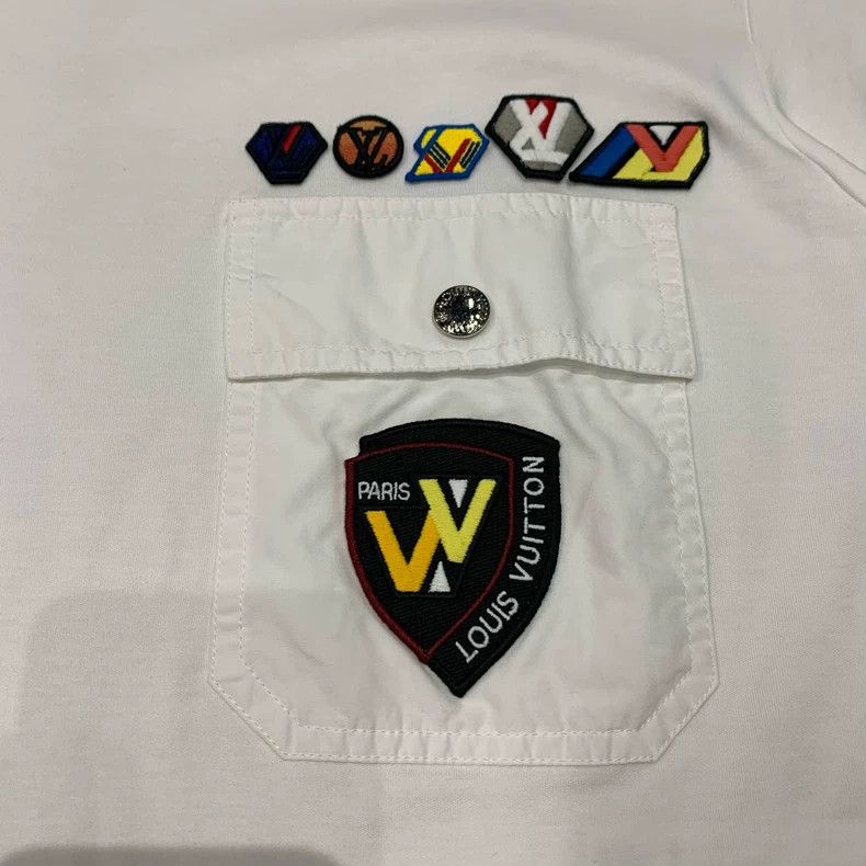 Louis Vuitton lv white badge pocket short sleeve Size US S / EU 44-46 / 1 - 4 Thumbnail
