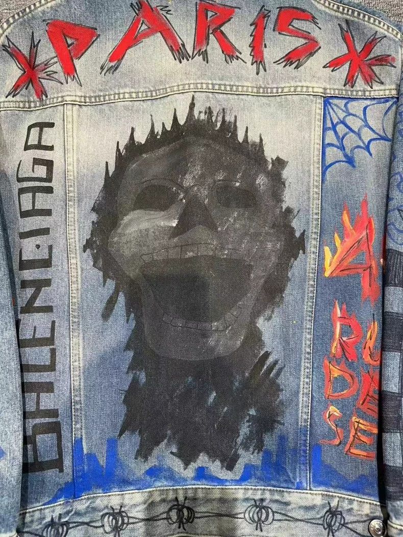 Balenciaga balenciaga graffiti denim jacket Size US XS / EU 42 / 0 - 4 Thumbnail