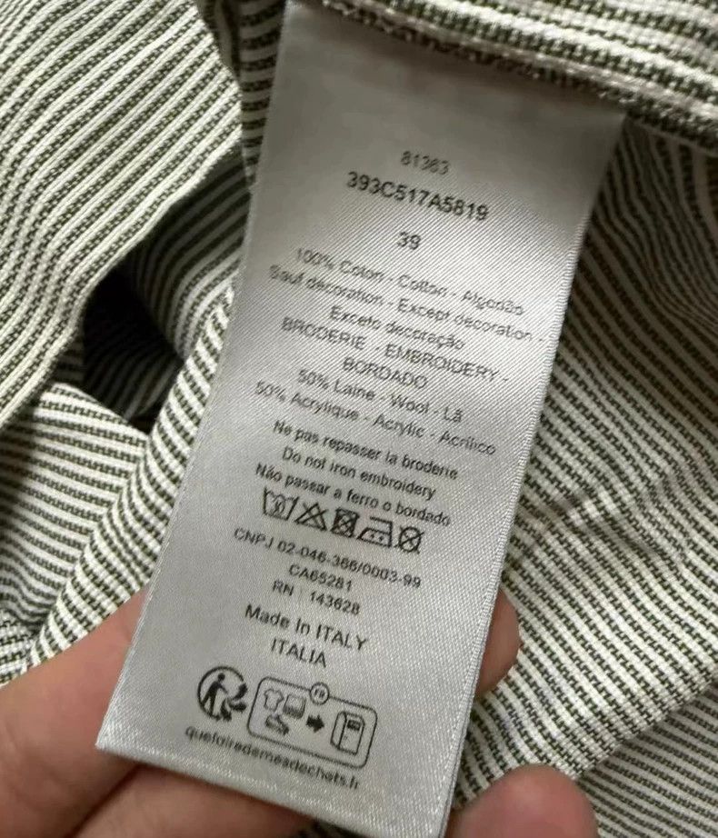 Dior dior new check logo long sleeve shirt Size US L / EU 52-54 / 3 - 4 Thumbnail
