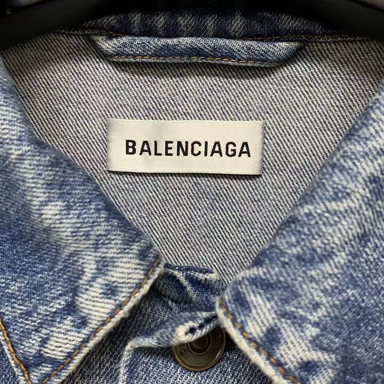 Balenciaga Balenciaga denim jacket with back print Size US XS / EU 42 / 0 - 2 Thumbnail