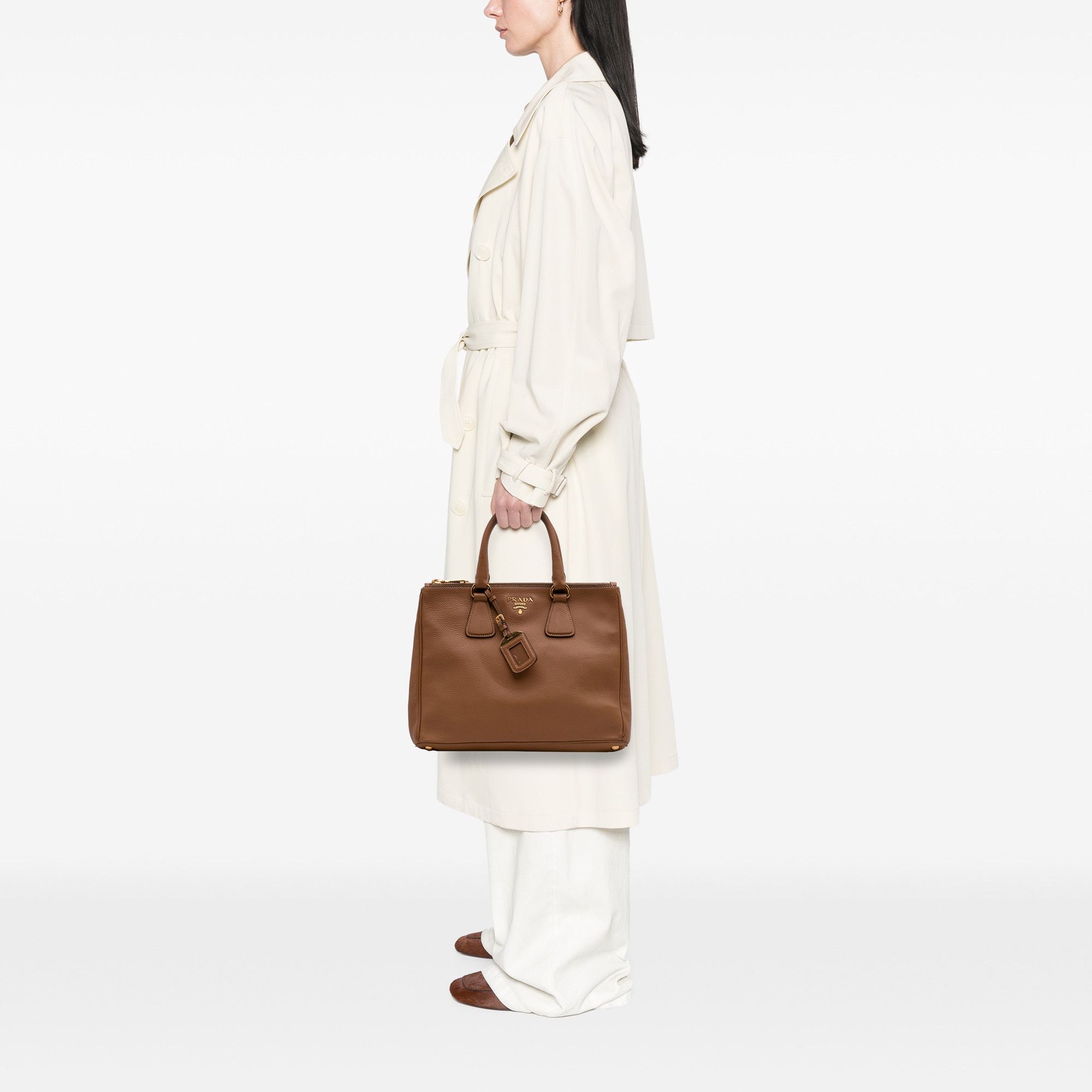 Prada Prada Large Vitello Daino Double Zip Satchel Size ONE SIZE - 11 Thumbnail