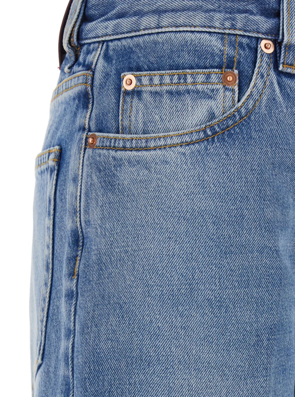 Gucci Blue Jeans with Logo Patch on the Rear and Faded Effect in Denim Woman Size 26" / US 2 / IT 38 - 3 Thumbnail