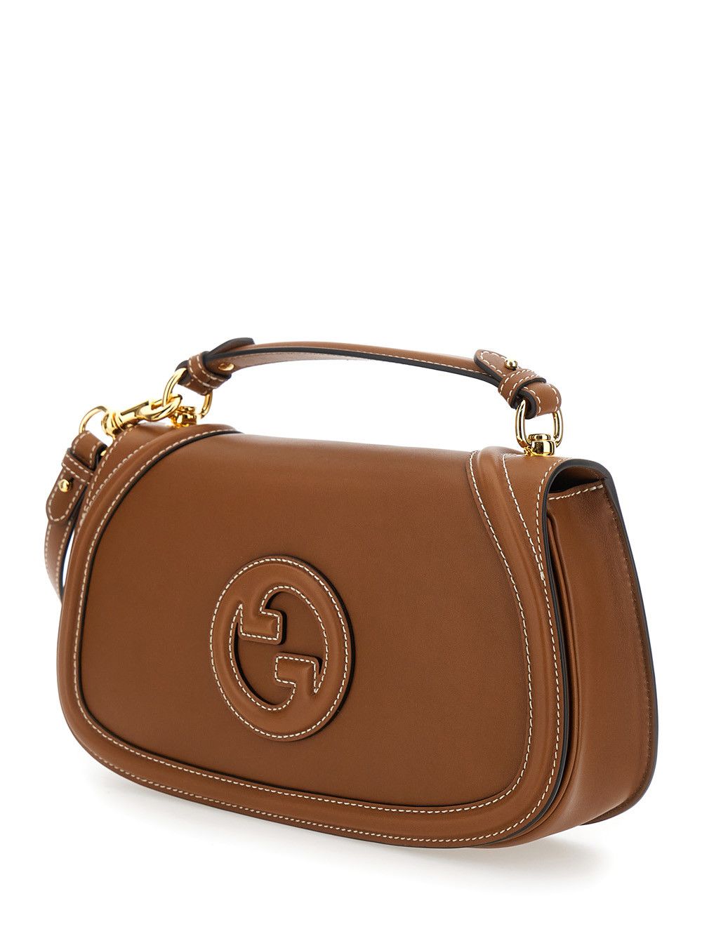 Gucci 'Blondie' Brown Handbag with Logo Detail on Front in Leather Woman Size ONE SIZE - 2 Thumbnail