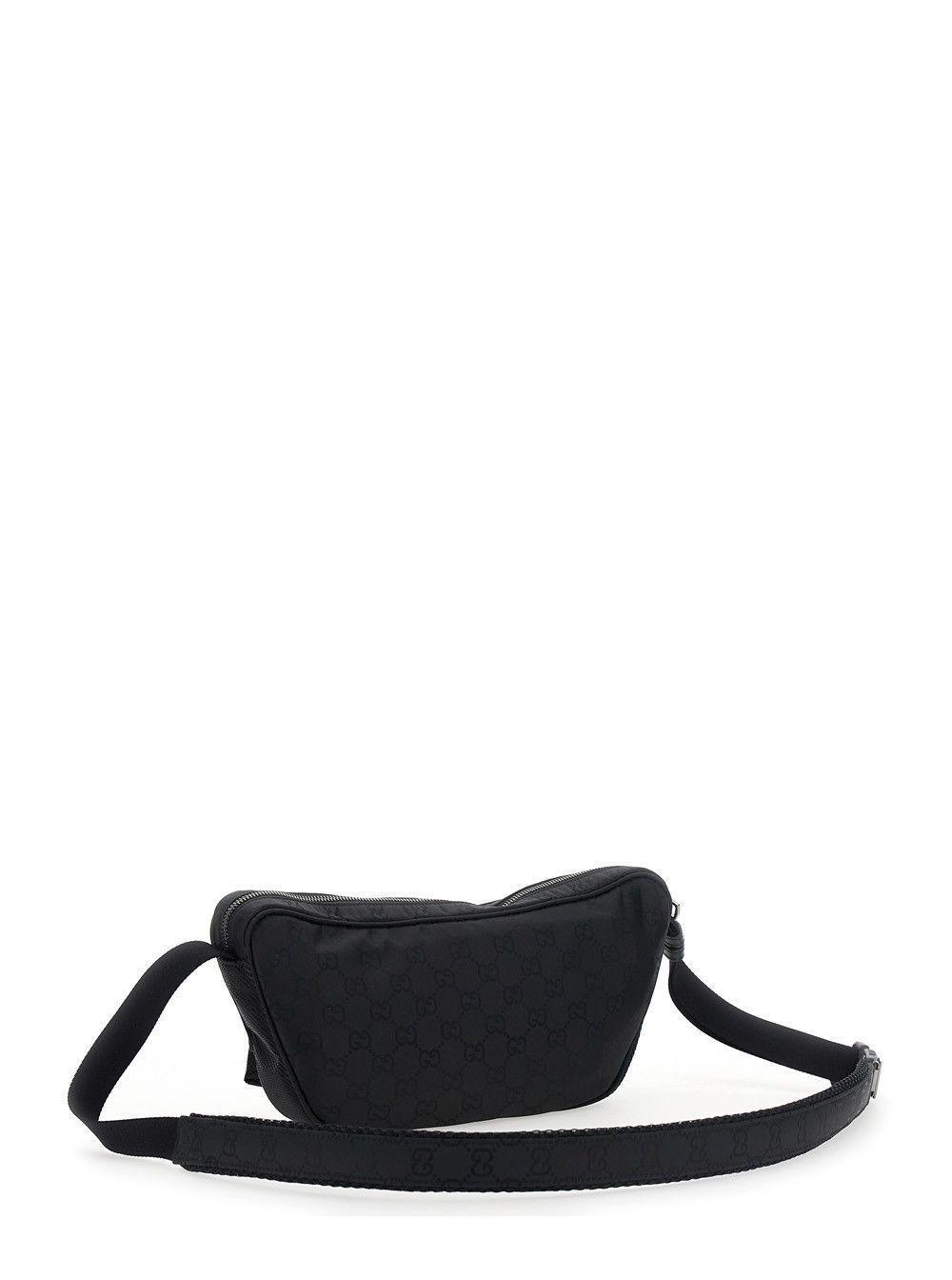 Gucci Black Pouch with Adjustable Waist Strap and Logo Lettering on the Front in GG Canvas Man Size ONE SIZE - 3 Thumbnail