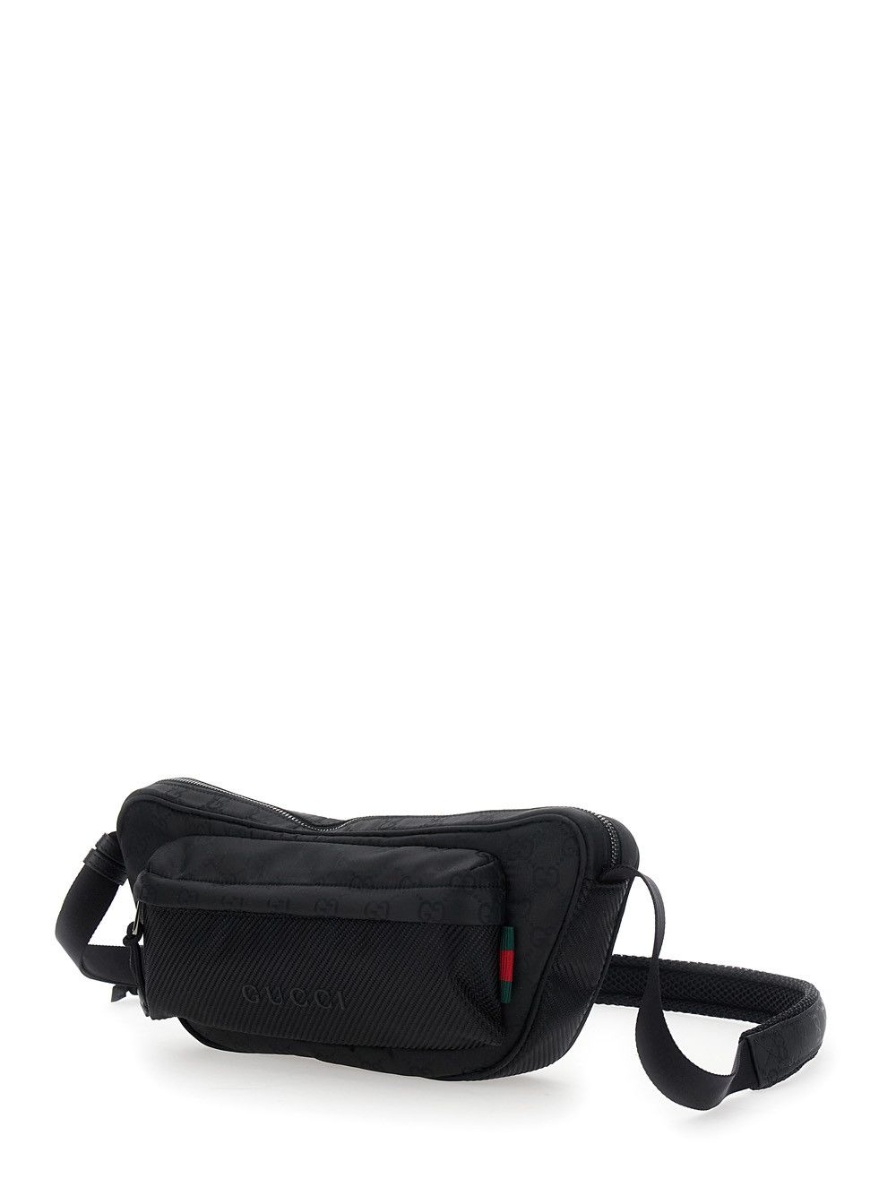 Gucci Black Pouch with Adjustable Waist Strap and Logo Lettering on the Front in GG Canvas Man Size ONE SIZE - 2 Thumbnail