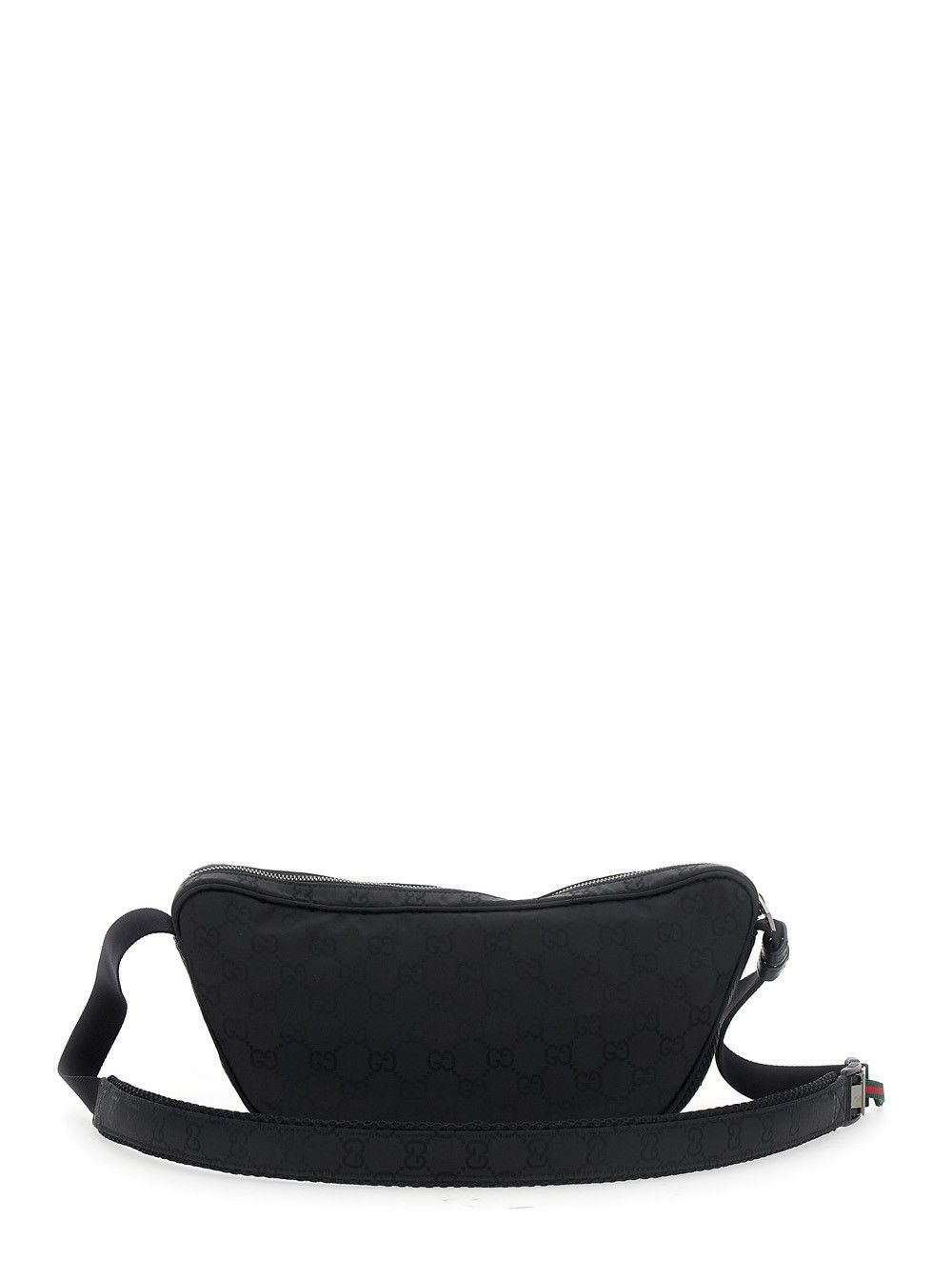 Gucci Black Pouch with Adjustable Waist Strap and Logo Lettering on the Front in GG Canvas Man Size ONE SIZE - 4 Thumbnail