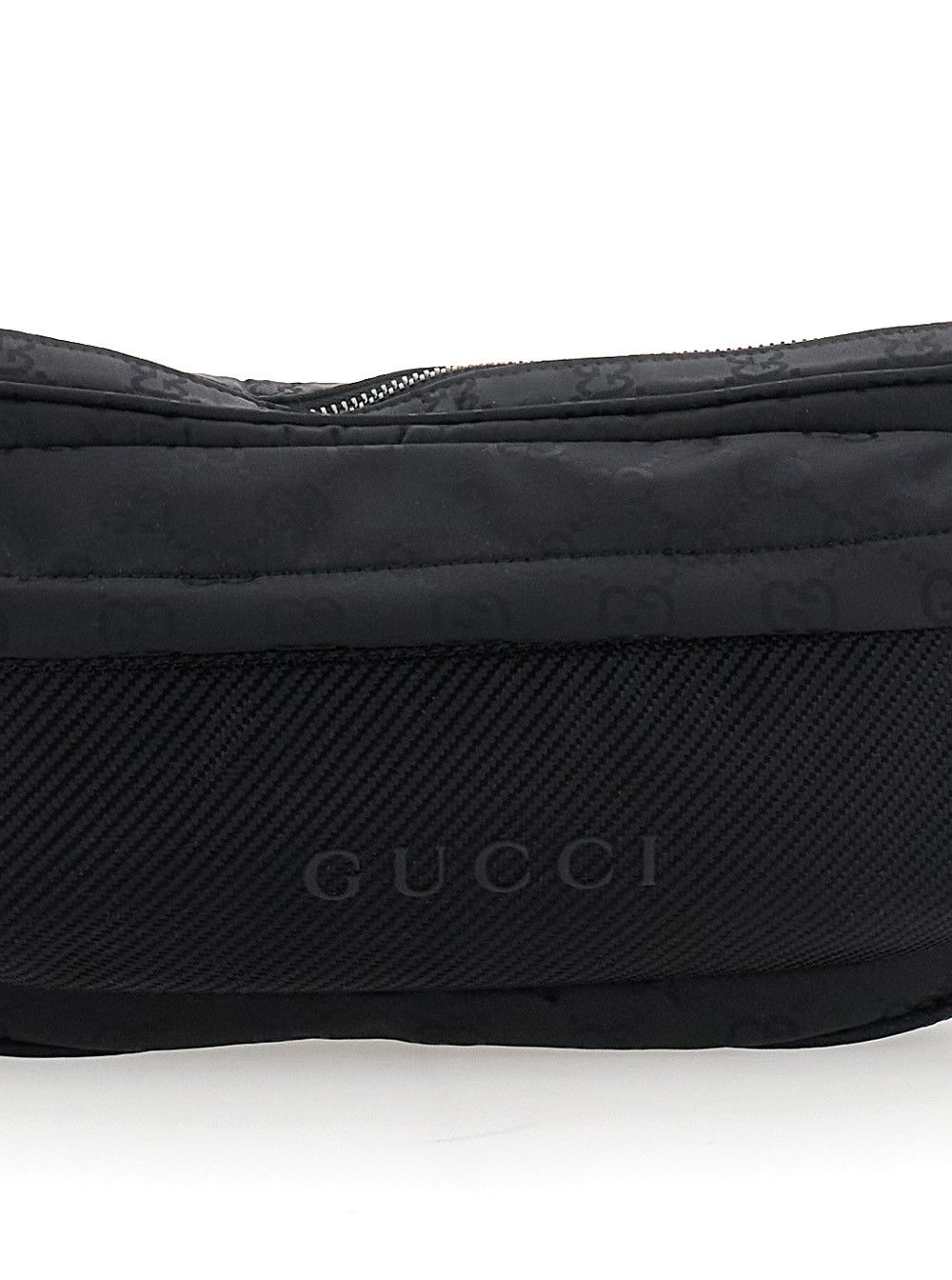 Gucci Black Pouch with Adjustable Waist Strap and Logo Lettering on the Front in GG Canvas Man Size ONE SIZE - 5 Thumbnail