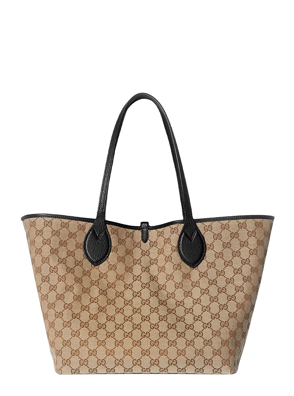 Gucci 'Totissima' Multicolor Reversible Handbag with Hook Closure in Grained Leather and GG Canvas Woman Size ONE SIZE - 6 Thumbnail
