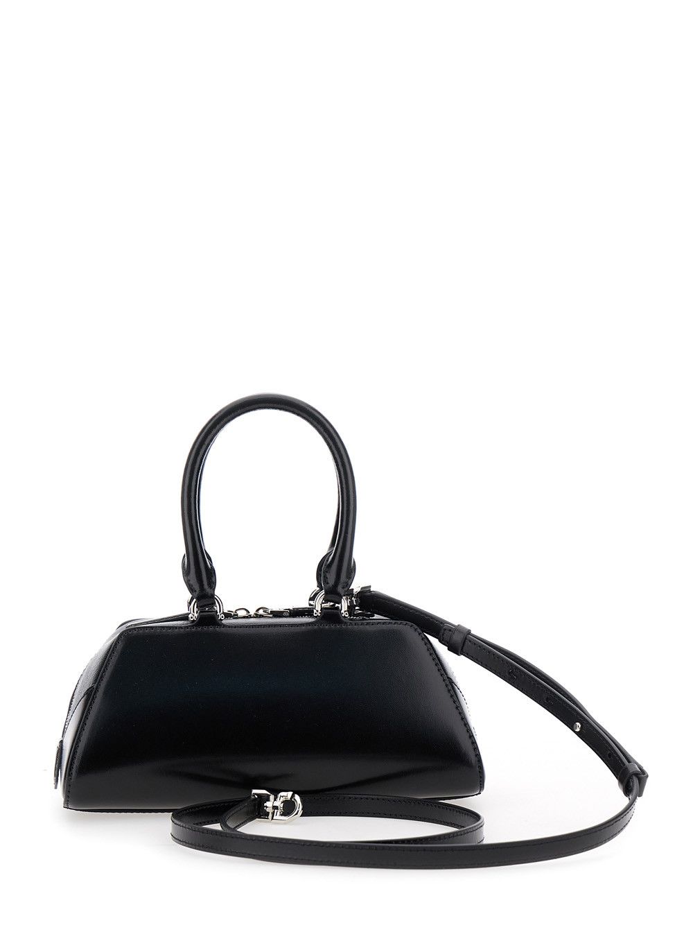 Givenchy Black Antigona East West' Mini Handbag with Adjustable and Removable Shoulder Strap and Logo Lettering on the Front in Leather for Women Size ONE SIZE - 4 Thumbnail
