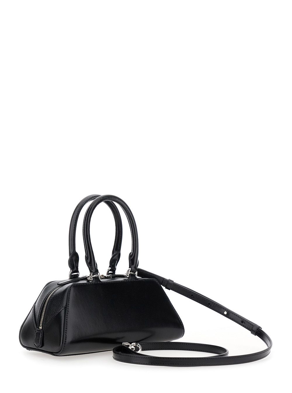 Givenchy Black Antigona East West' Mini Handbag with Adjustable and Removable Shoulder Strap and Logo Lettering on the Front in Leather for Women Size ONE SIZE - 3 Thumbnail