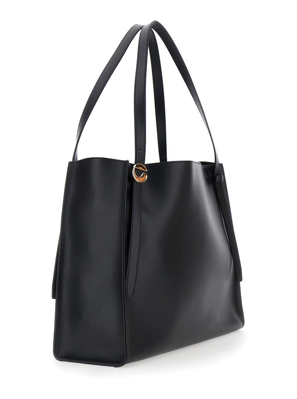 Coperni Black Shoulder Bag with Logo Detail and Logo Lettering on the Front in Leather Woman Size ONE SIZE - 3 Thumbnail
