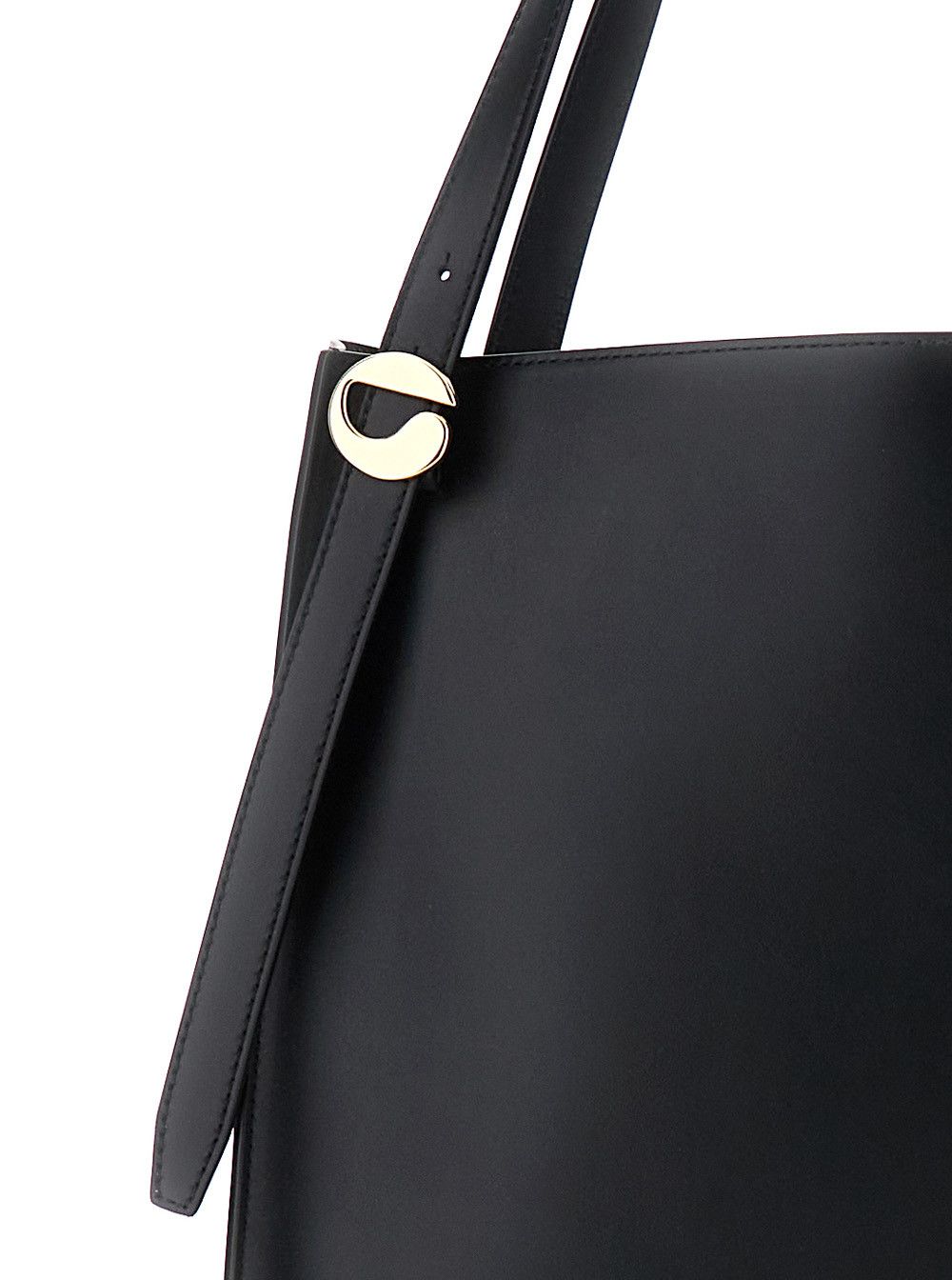 Coperni Black Shoulder Bag with Logo Detail and Logo Lettering on the Front in Leather Woman Size ONE SIZE - 5 Thumbnail