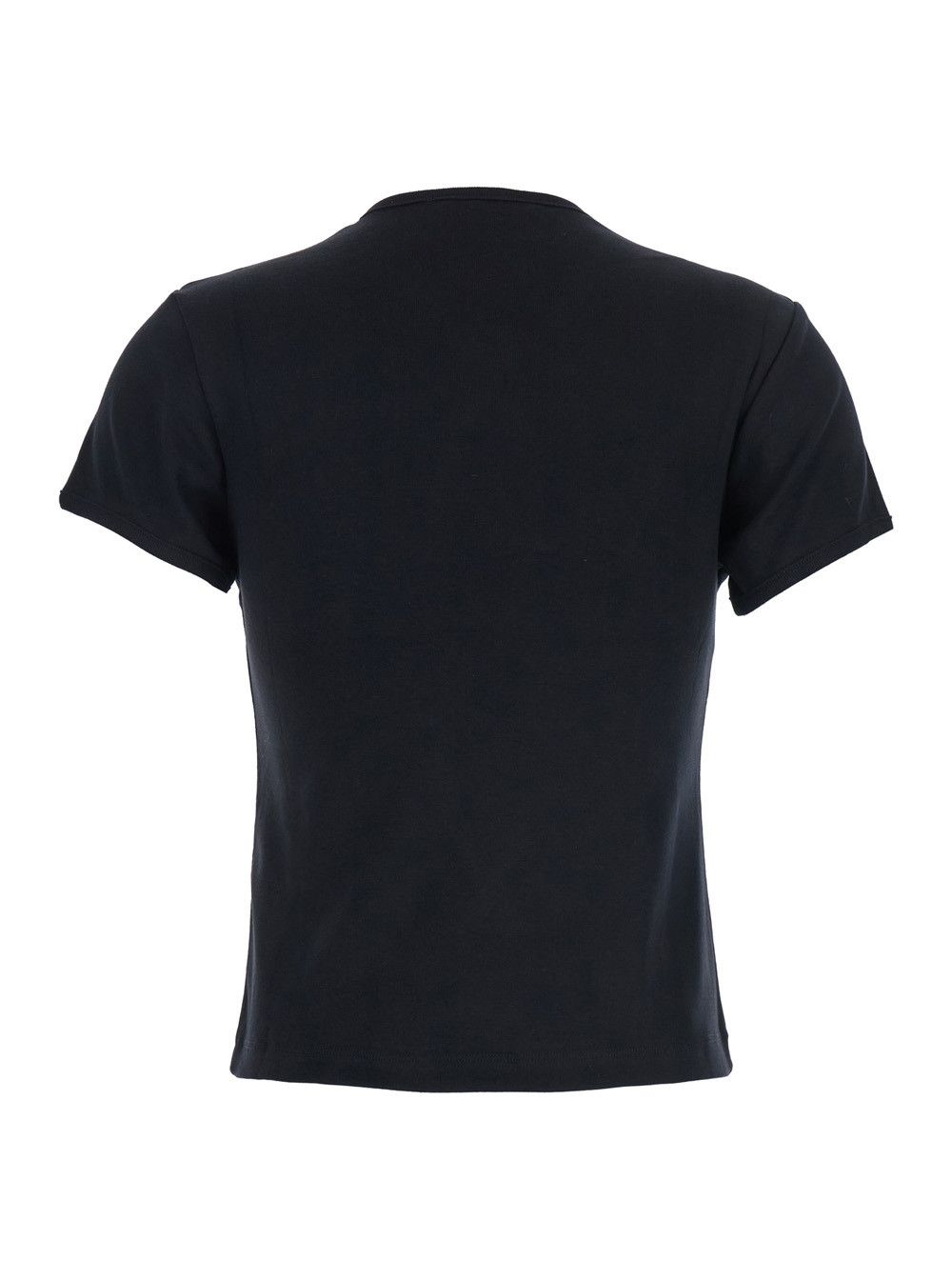 Coperni Black Top with V Neck and Cut-Out on the Front in Cotton Woman Size M / US 6-8 / IT 42-44 - 2 Thumbnail