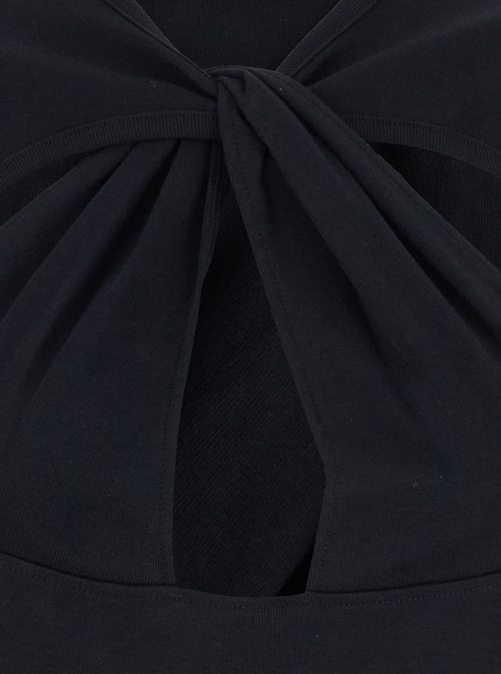 Coperni Black Top with V Neck and Cut-Out on the Front in Cotton Woman Size M / US 6-8 / IT 42-44 - 3 Thumbnail