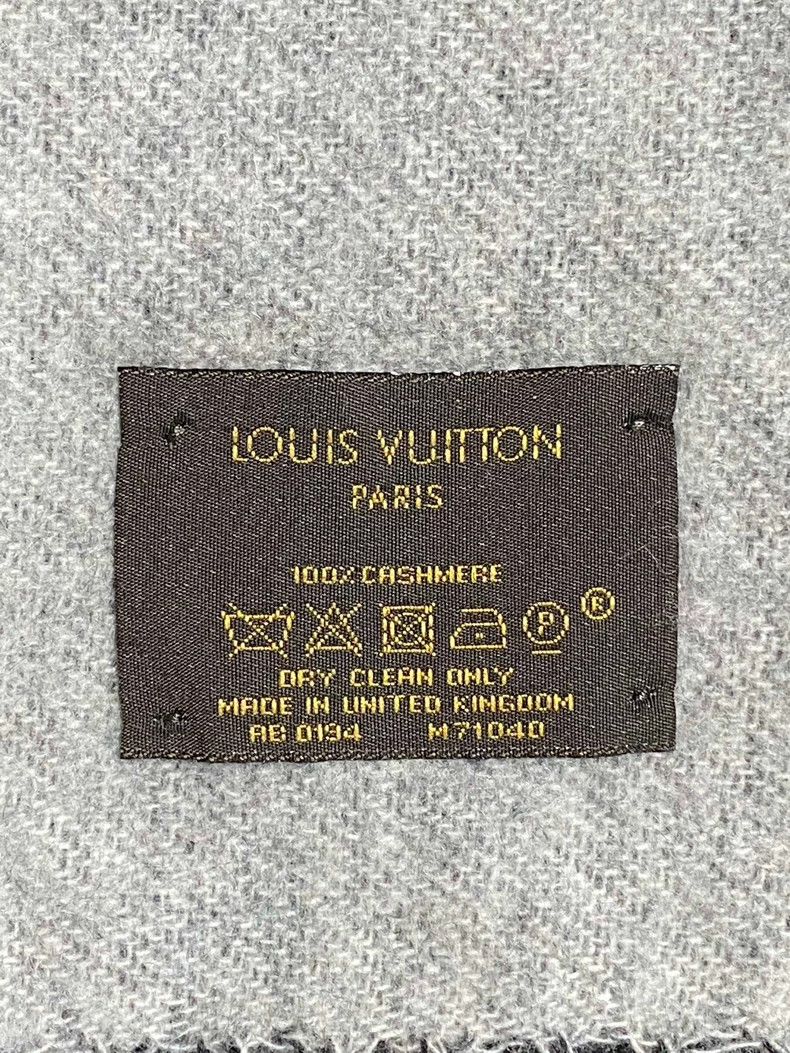 Louis Vuitton louis vuitton black gray scarf Size ONE SIZE - 4 Thumbnail