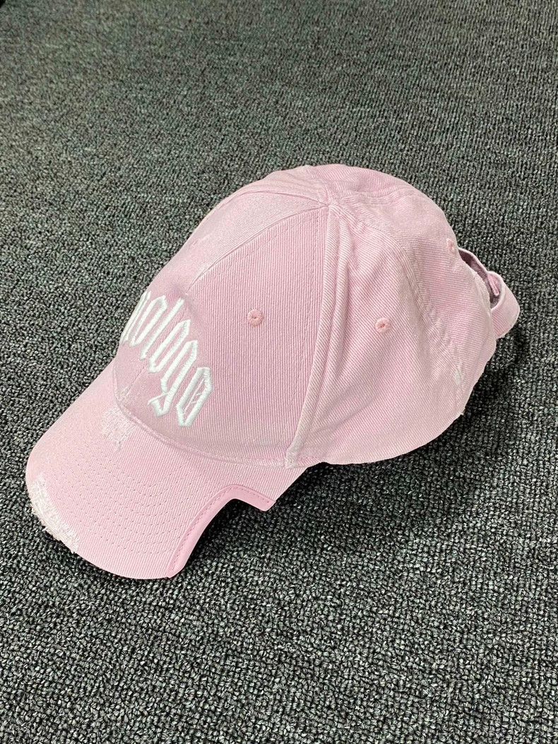 Balenciaga balenciaga pink embroidered logo hat Size ONE SIZE - 2 Thumbnail
