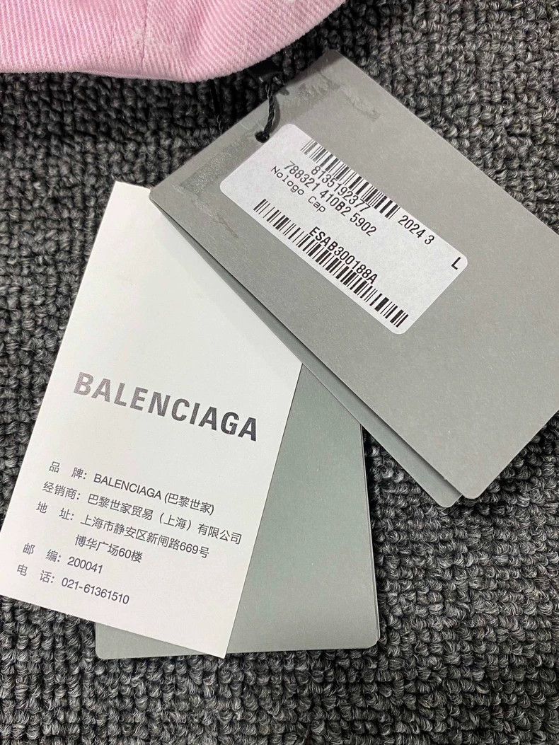 Balenciaga balenciaga pink embroidered logo hat Size ONE SIZE - 9 Thumbnail