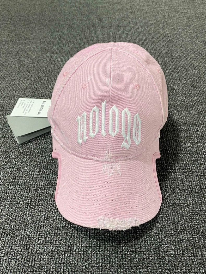 Balenciaga balenciaga pink embroidered logo hat Size ONE SIZE - 3 Thumbnail