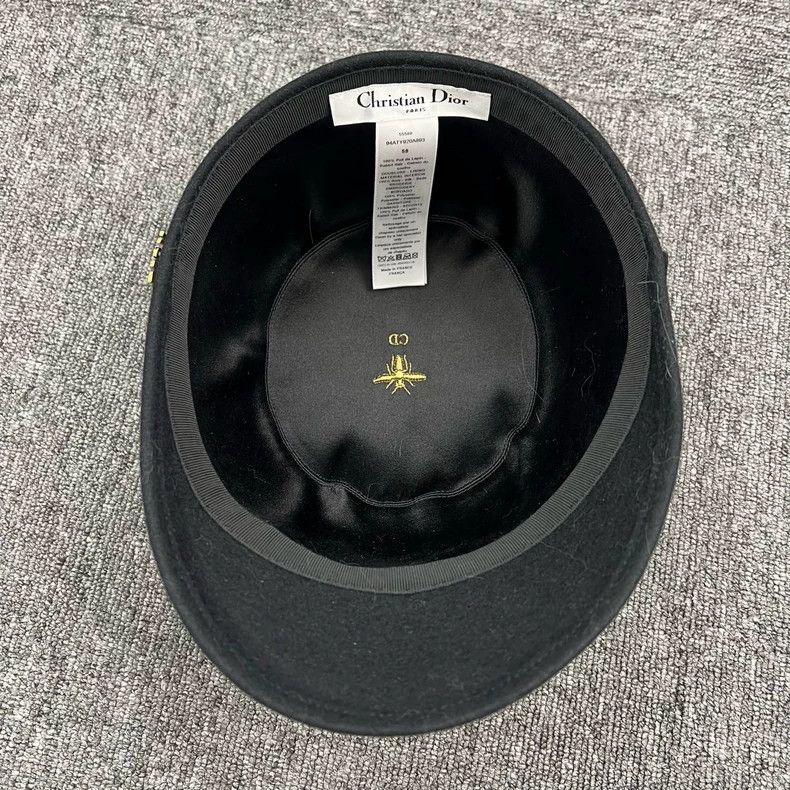 Dior Dior black logo felt short brim hat Size ONE SIZE - 3 Thumbnail